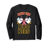 Save The Boo Bees Couple Breast Cancer Halloween Costume Long Sleeve T-Shirt