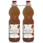 Acetum Organic Apple Cider Vinegar with Mother Raw and Unfiltered, 2 x 1 Litre