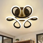 ZMH - Plafonnier led Noir Petite lampe de couloir 17W Lampe de cuisine Moderne Blanc chaud 1360LM Lampe géométrique Design pour couloir entrée