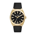 Fossil Everett Watch for Men, Quartz Movement with Stainless Steel Or Leather Strap, Noir métallisé