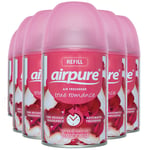 AIRPURE AIR FRESHNER AUTOMATIC SPRAY REFILLS TRUE ROMANCE SCENT 250 ML x 6