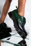 NEW* Dr Martens 1461 Bex X-Girl Platform Black/Green Shoes Size UK 3