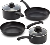 Saucepans Teflon Non Stick Set 4 Piece 16cm 20cm Pot Frying Pan 24cm 26cm Judge