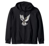 White dove Christian Jesus Crosses Ideas peace dove Zip Hoodie