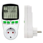 Wattmètre 230 V/16 a- Compteur de Consommation Électrique - Prise Contrôle Cout Consommation Electrique - Prise Compteur d'Énergie avec Grand Ecran