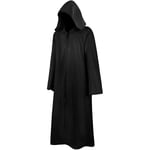 Svart mantel rekvisita riddare cape halloween cosplay vampyr jul fest fancy dress kostym kappa för kvinnor män L