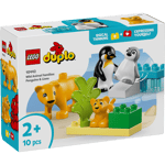 LEGO® DUPLO - Familles d’animaux sauvages : pingouins et lions - Jeux d'éveil - 10442