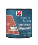 V33 Peinture multi-supports monocouche Cuisine & Bain Resist'Extrême® Satin, Espelette, 0,5L