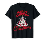 Merry Cluckin' Christmas Funny Chicken Lovers Farm Xmas T-Shirt