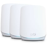 NETGEAR Orbi RBK763S - Système Wi-Fi - (routeur, 2 rallonges) - jusqu'à 7500 pieds carrés - maillage 1GbE - Wi-Fi 6 - Tri-bande