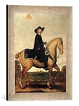 'Image encadrée de Wolfgang Heim BACH "Christoph Bernard de galen à cheval avant la silhouette, la cathédrale Impression d'art dans le cadre de haute qualité Photos fait main, 30 x 40 cm, argent Raya