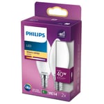 Philips Led E14 Kynttilä Frost 2.2w 470lm 2-pakkaus