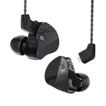 Yinyoo CCZ Melody in-Ear-Monitors Hybrid 1BA 1DD Écouteurs HiFi, Écouteurs Intra-Auriculaires Filaire IEM avec câble 4N OFC pour Audiophile (Noir, sans Micro)