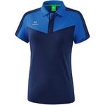 Erima Squad Sport Polo Femme, New Roy/New Navy, FR : 36 (Taille Fabricant : 34)