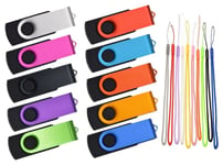 Memory Stick 10 Pack 1gb Usb Sticks 2.0 Multipack Flash Drives Kepmem Multicolor