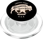 Deadwood South Dakota USA Vintage Bison Design Souvenir PopSockets PopGrip for MagSafe