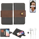 wallet case for Samsung Galaxy M21 + earphones bookstyle cover pouch