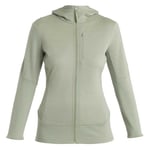 Icebreaker Quantum IV LS Zip Hood Women Grön XL - Fri frakt