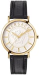 Versace VEJ400221 V Icon Sølvfarvet/Læder Ø41 mm