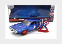 1:32 JADA Plymouth Gtx With Captain America Figure 1972 Blue Red White 253223024