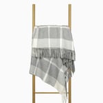 Nostra Andora Plaid 140x200 cm | Couverture en Laine mérinos en Gris Couleur | Couverture de canapé Chaud en Cachemire 10% et mérinos pour Le canapé | Plaid canapé Grand Taille