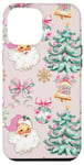 iPhone 12 Pro Max Pink Christmas Santa Claus Winter Xmas Tree Holiday Coquette Case