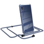 For Samsung Galaxy A10 phone case with lanyard chain Blue