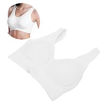 Women Girl Wireless Bra Soft Sports Bra For Yoga Gym Running FitnessWhite M)