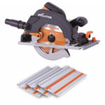 R185CCSX 230v 185mm Multi-Material Circular Saw 3x340mm Tracks - Evolution