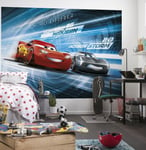 254x183cm Boys bedroom Wallpaper Cars 3 Disney Wall Mural Lightning Mcqueen race