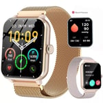 Blackview Montre connectée Femme Appel Bluetooth Écran 1,85" Smartwatch,Fonction Féminine, Tracker d'activité, Étanche,Sommeil OR