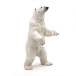 Papo- Ours Polaire Debout LA Vie Sauvage Animaux Figurine, Cartoon, 50172, Papo-50172-Ours