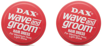 2x Dax Wax Red Wave and Groom For Maximum hold, light shine 99g Tin