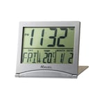 Ravel - Highley Digital Travel Flip Alarm Clock - Silver