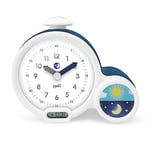 Pabobo x Kid Sleep - Réveil Educatif – Veilleuse - Enfant - Jour/Nuit - Affichage Digital - 3 Alarmes au choix - Fille et Garcon - Secteur ou à Piles - Clock - Bleu
