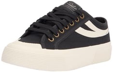 SUPERGA Unisex 2790 Blades Oxford Flat, Black White Ivory, 2.5 UK