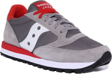 Saucony Jazz Original Lace Up 80s Retro Mesh Mens Trainers Grey White UK 6 - 12