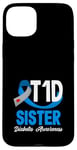 Coque pour iPhone 15 Plus Sensibilisation au diabète de type 1 T1D Sister