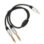 New Dual 3.5mm To 6.35mm Y Splitter Cable 3.5 Mm To 6.35 Mm Jack Sound Cable Fo