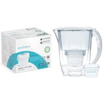 Aqua Optima Evolve+ Cartouche Filtrante à Eau 30 jours, paquet de 12 & Oria Carafe Filtrante, Capacité de 2,8 litres, avec 1 Cartouche Filtrante Evolve+