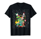 Nickelodeon Rewind Characters Snowing Santa Hats Christmas T-Shirt