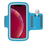 Brassard pour Samsung Galaxy A7 en néoprène anti-slip anti-sweater armband running pour Samsung Galaxy A7 Brassard de course à pied avec poche pour cartes de clés (turquoise)