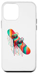 Coque pour iPhone 12 mini Dripping Paint Snowboard Snowboardeur