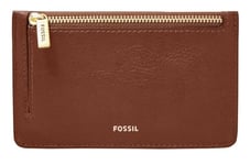 Fossil Portefeuille pour femmes Logan, Etui à cartes en cuir/polyuréthane marron 13.8 cm L x 0.4 cm l x 8.5 cm H SL7925200