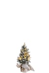 J-LINE - Sapin DE Noel + LED + Pot Jute Plastique Vert ENNEIGE Extra Small