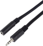 Premium Cord Câble Jack 10M, Jack Plug 3,5 Mm, Fiche Stereojack Mâle Vers Femelle, Câble De Extension Audio Aux, Pour Les Téléphones À Cellules Tv Mp3 Hi-Fi, Blindé, Couleur Noire