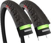 Fincci Bike Tyre 26x1.95 Inch 53-559 MTB Hybrid Tyres with 3mm Anti Pair 