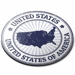 Round Mouse Mat - United States Of America Map Travel US Office Gift #5400