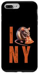 Coque pour iPhone 7 Plus/8 Plus Funny NY City Rat Mangeant Pizza Pepperoni