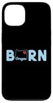 Coque pour iPhone 13 Oregon Born with State of Oregon in the word Born